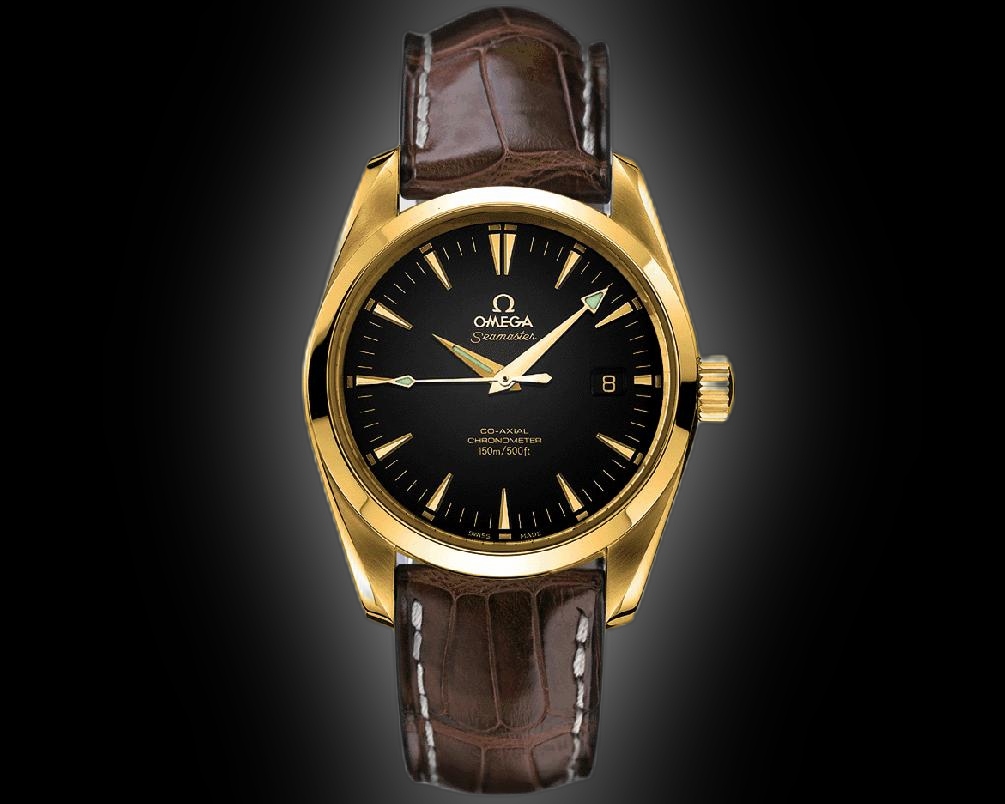 Omega Seamaster Aqua Terra 150M 2677.50 Black Dial, Yellow Gold