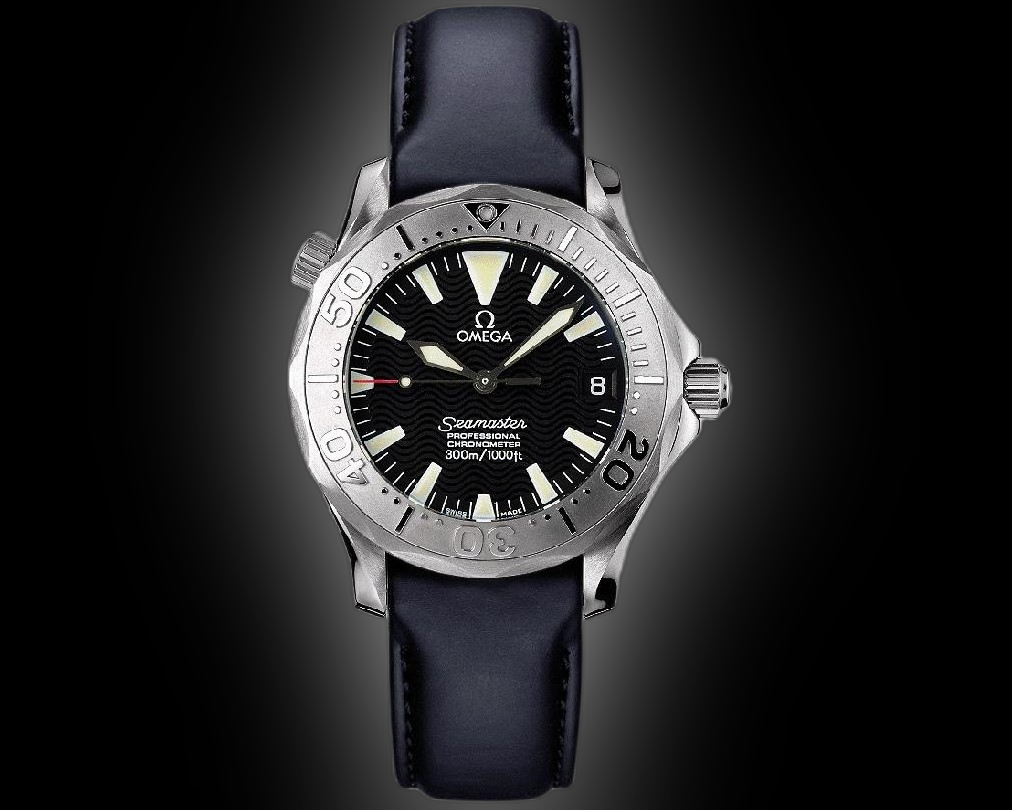 Omega Seamaster Diver 300M 2652.50 Black Dial, White Gold, 36.25