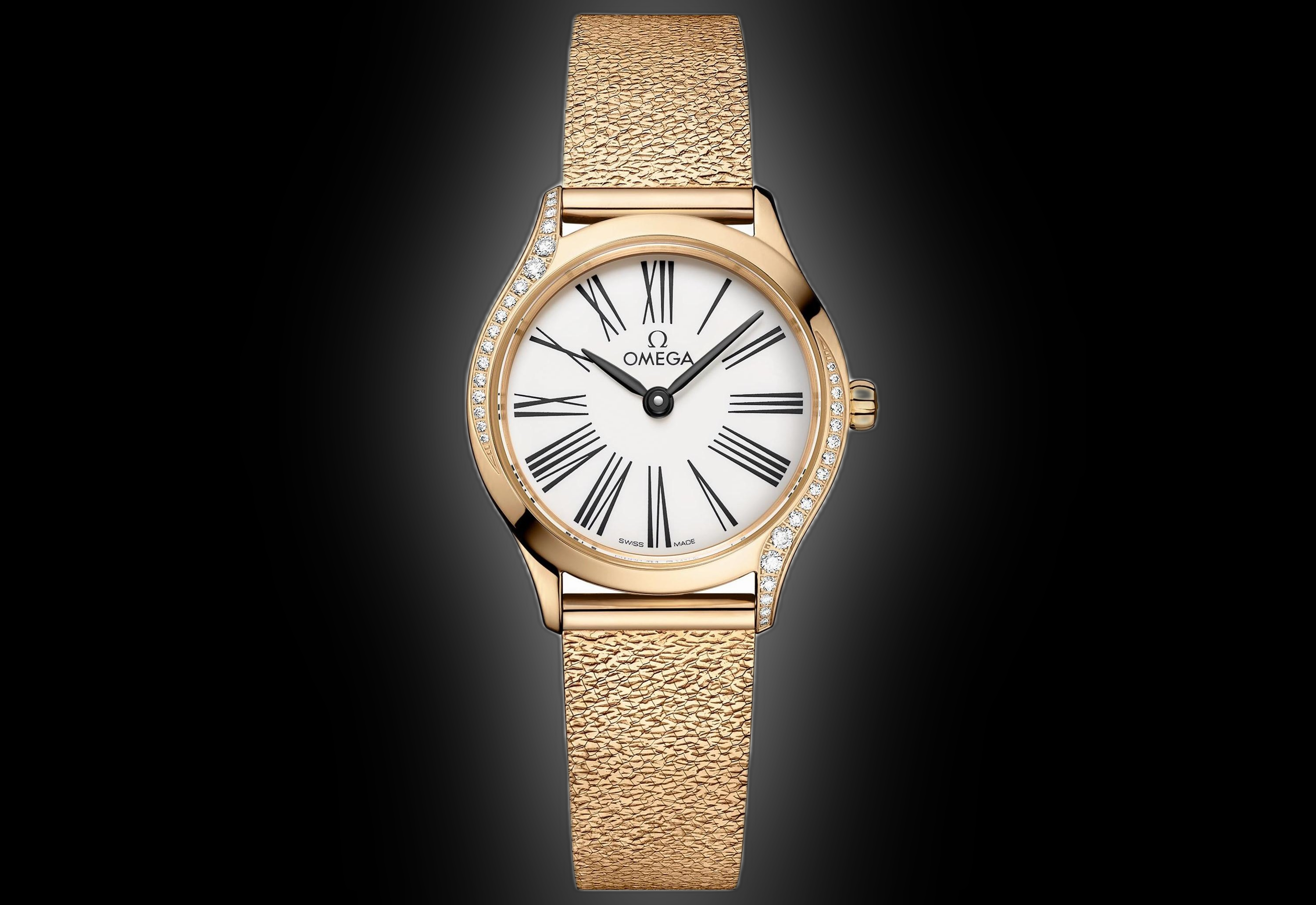 Omega De Ville Trésor 428.55 Green Dial, 18K Moonshine™ Gold, 36.0