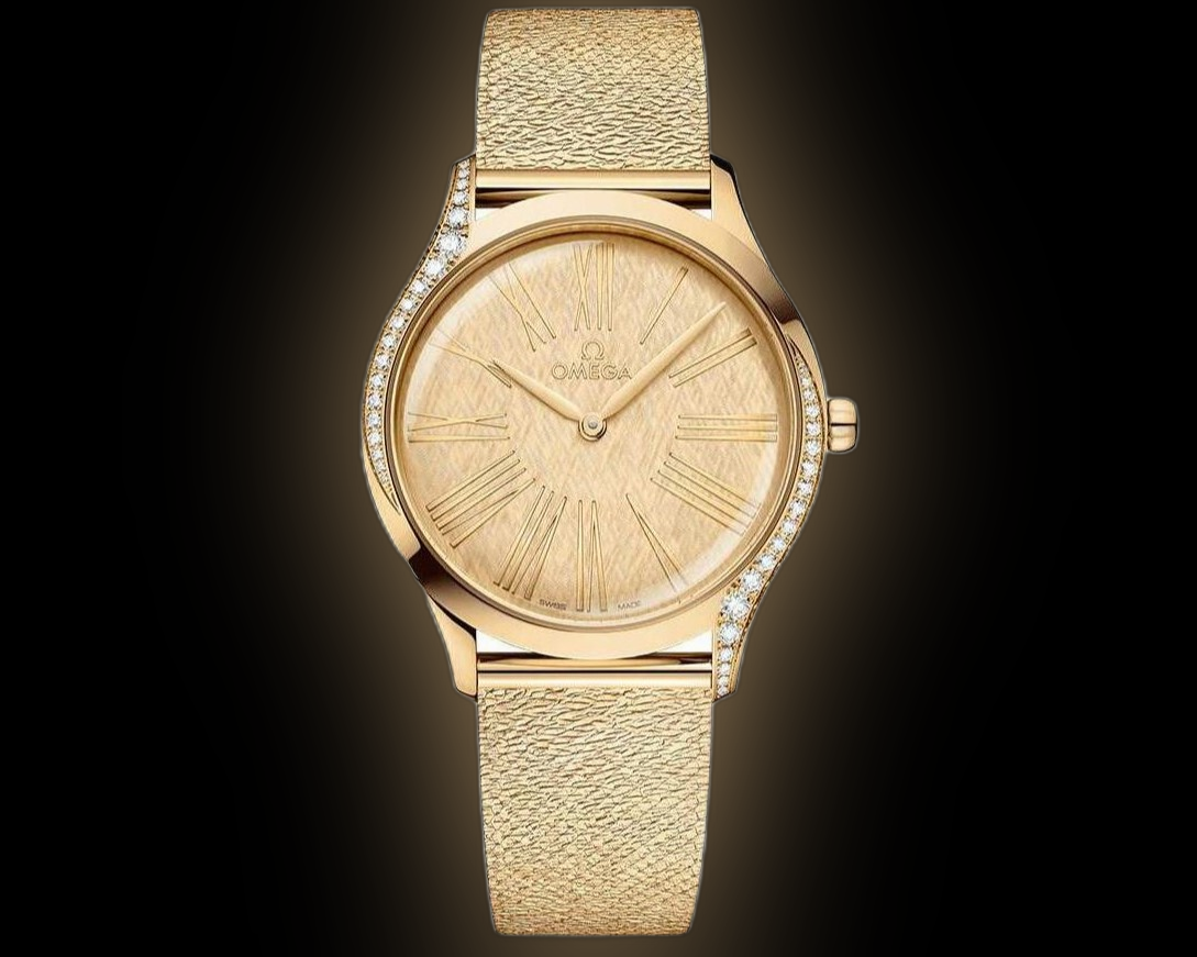 Omega De Ville Trésor 428.55 Green Dial, 18K Moonshine™ Gold, 36.0