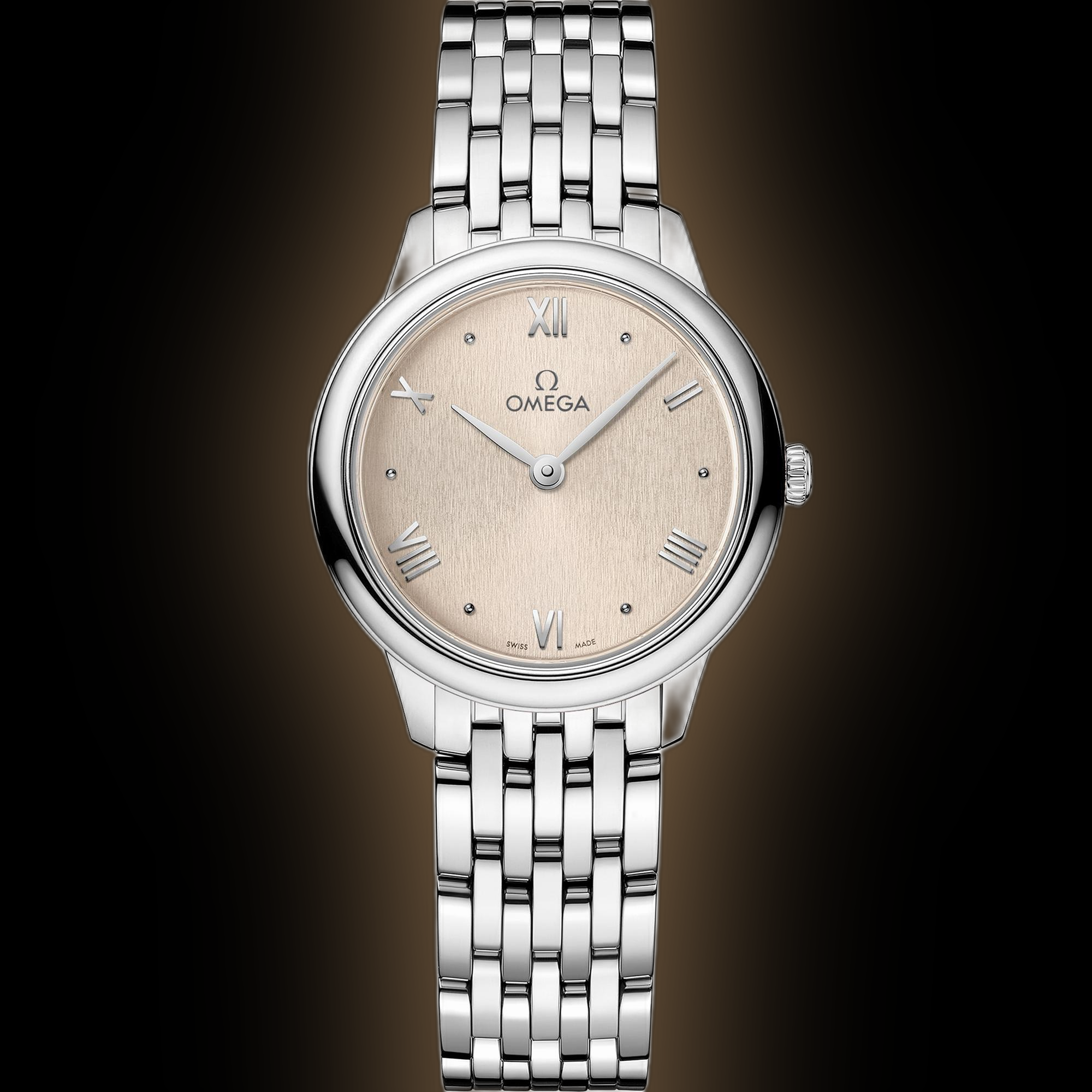 Omega De Ville Prestige 434.10 Pvd Dim Blue Dial, Stainless Steel