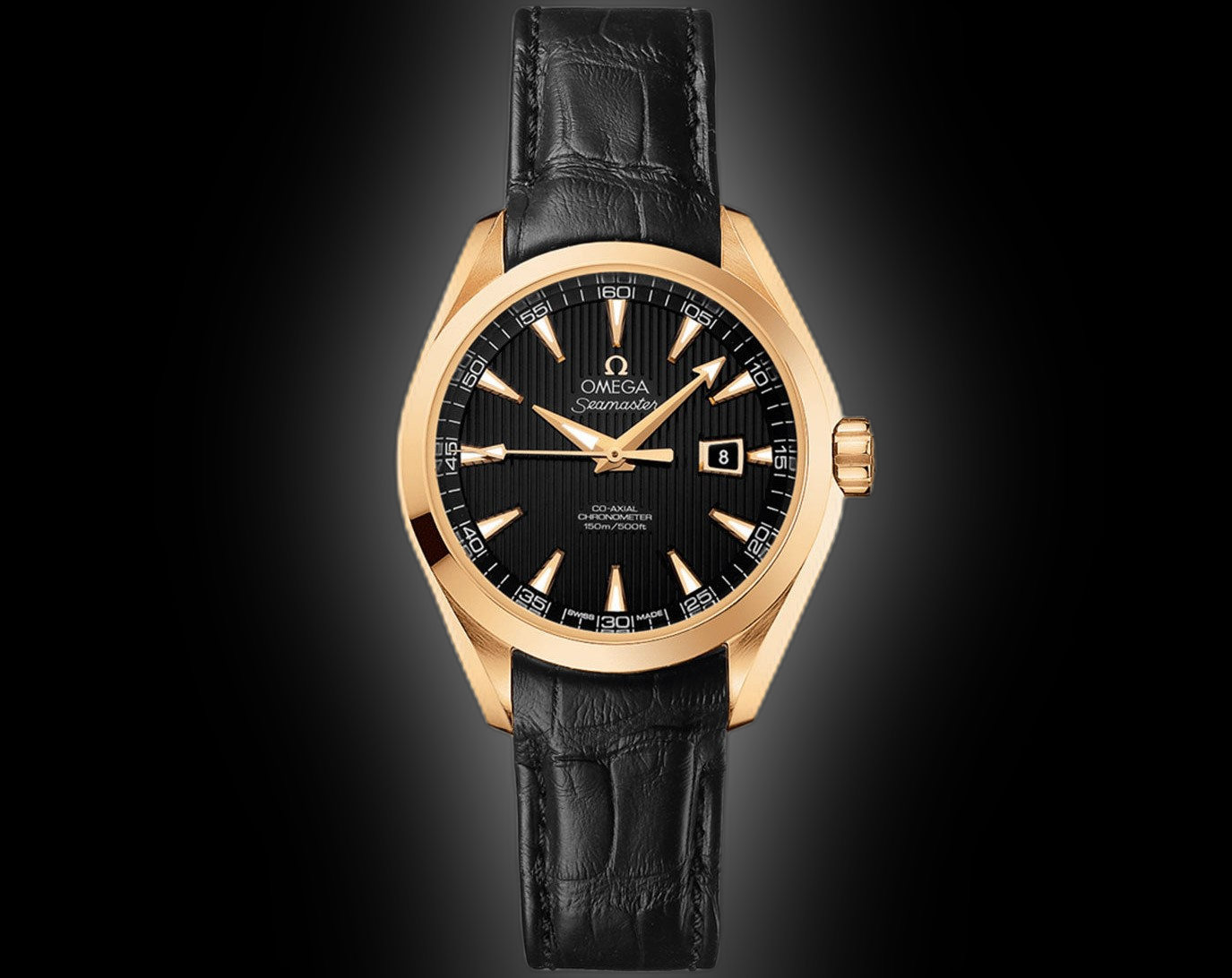 Omega Seamaster Aqua Terra 150M 231.53 Black Dial, 18kt Yellow