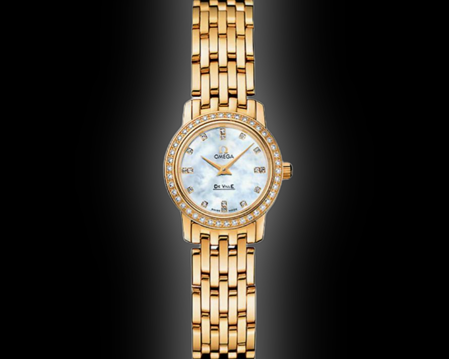 Omega De Ville Prestige 4175.76 White Dial, Yellow Gold, 22.0 mm