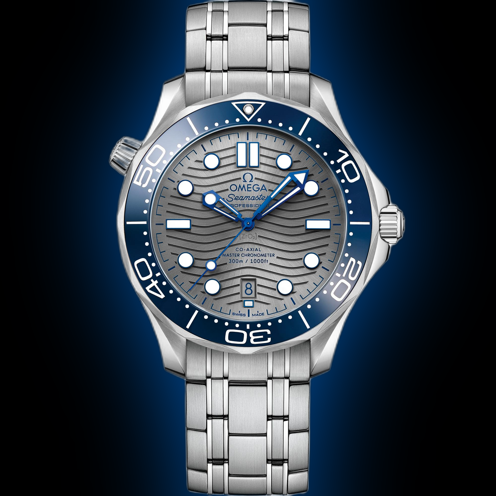 Omega Seamaster Diver 300M Blue Dial, Stainless Steel,