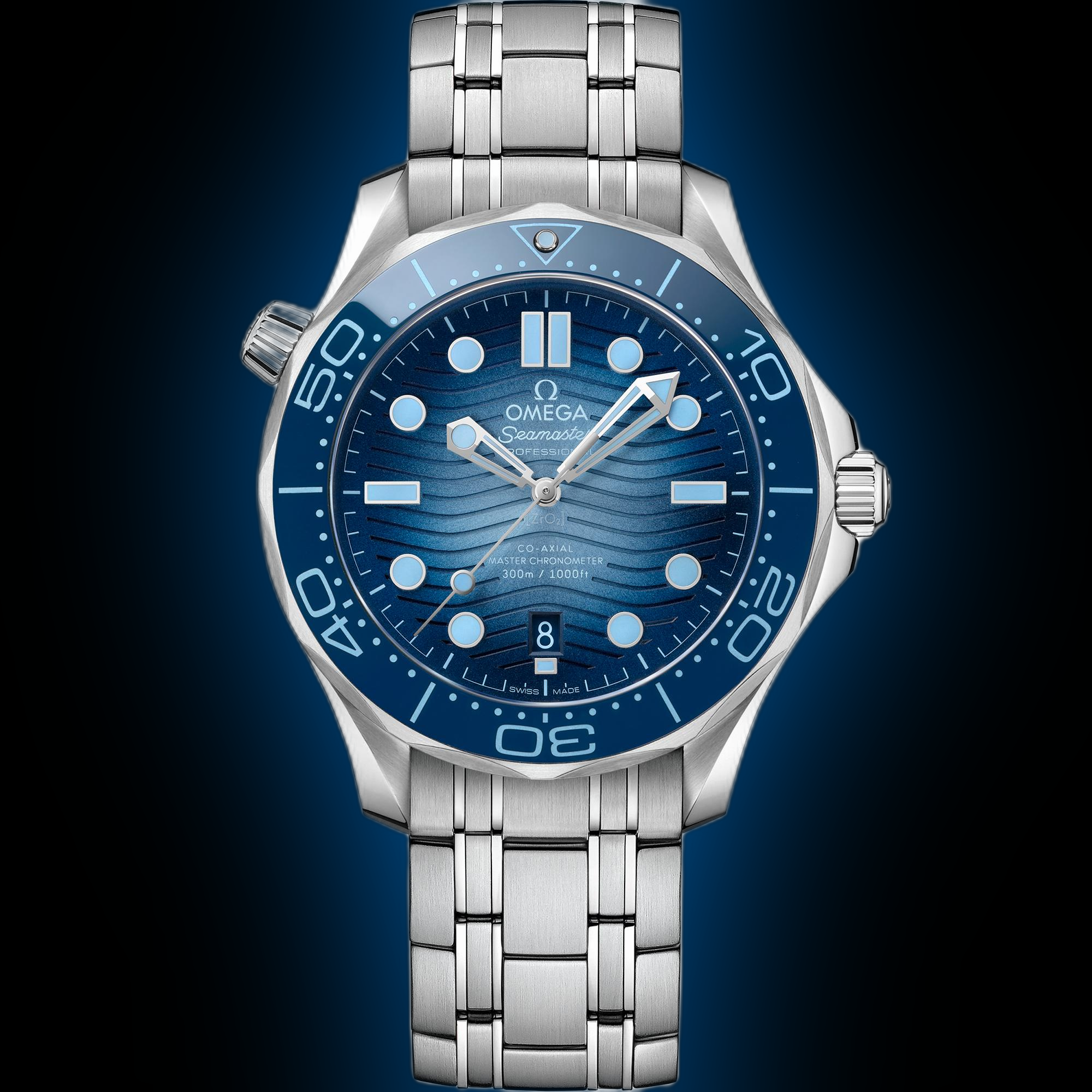 Omega Seamaster Diver 300M Blue Dial, Stainless Steel,