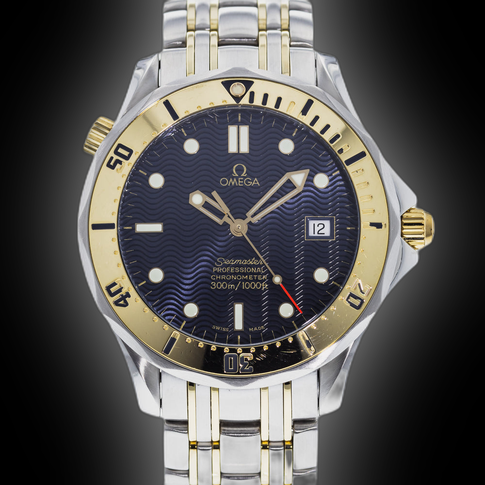 Omega Seamaster Diver 300M 2332.80 Blue Dial, Yellow Gold, 41.0 mm