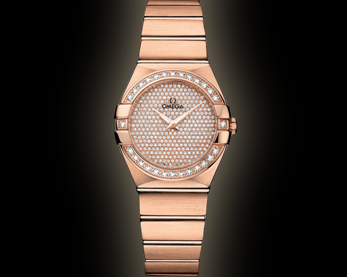 Omega Constellation 27mm Pink Gold Blue Dial
