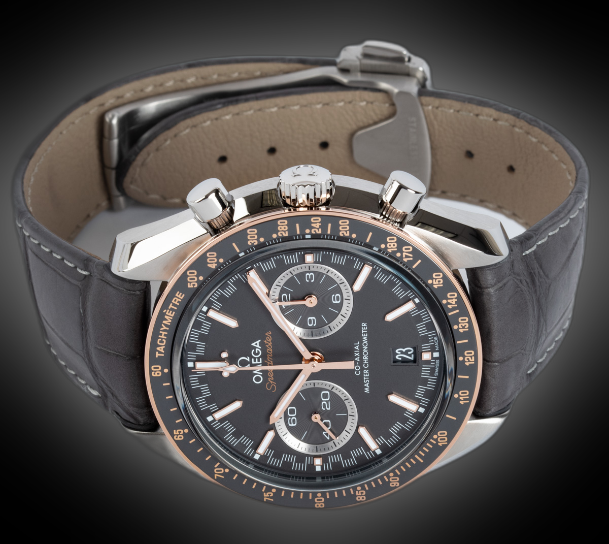 Omega Speedmaster Racing 329.23 Matt Grey Dial, 18K Sedna Gold