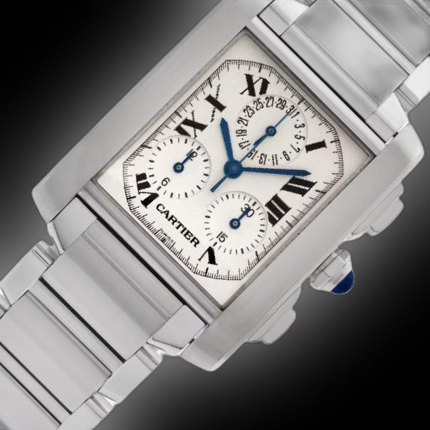 Cartier Tank Française 2303 White Dial, Stainless Steel