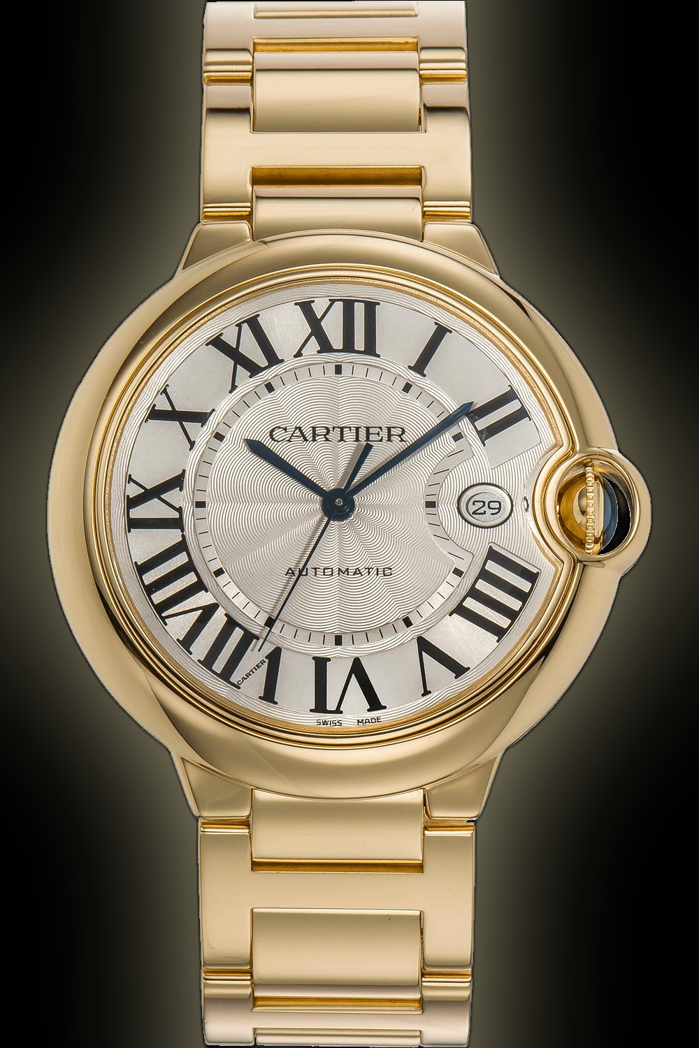 Cartier Ballon Bleu de Cartier 42 W690 Silver Dial, Yellow Gold
