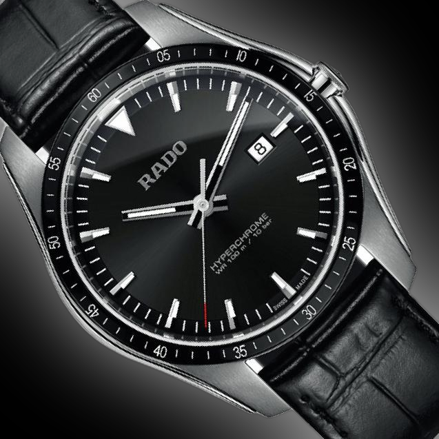 Rado HyperChrome 3250 Black Dial, Stainless Steel, Quartz, Men's Watch