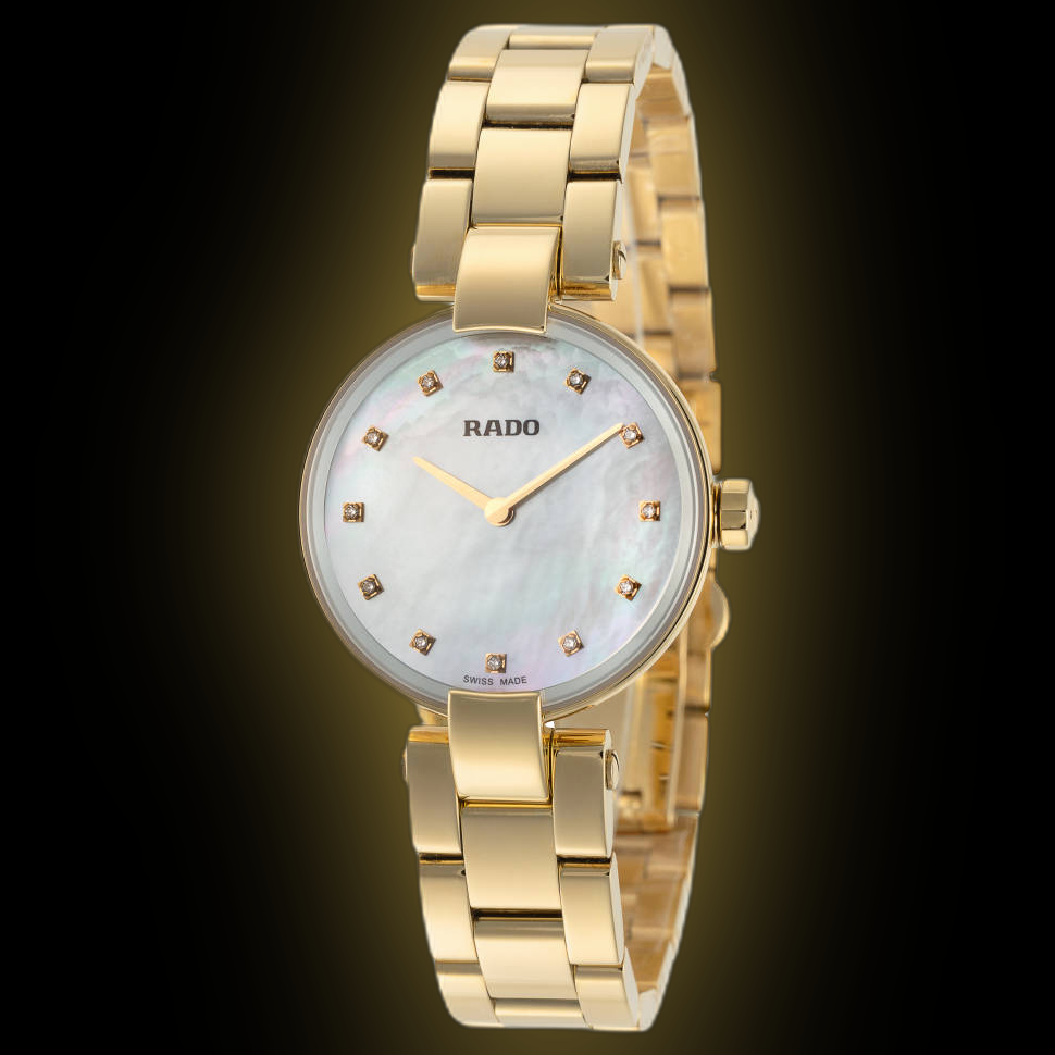 Rado Coupole 2285 White Mother of Pearl Diamond Dial, Yellow