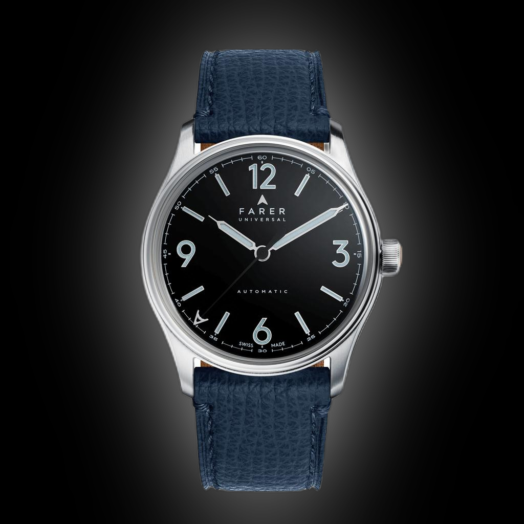 Farer Three Hand Discovery Black Velvet 36 mm Self Winding, Gull