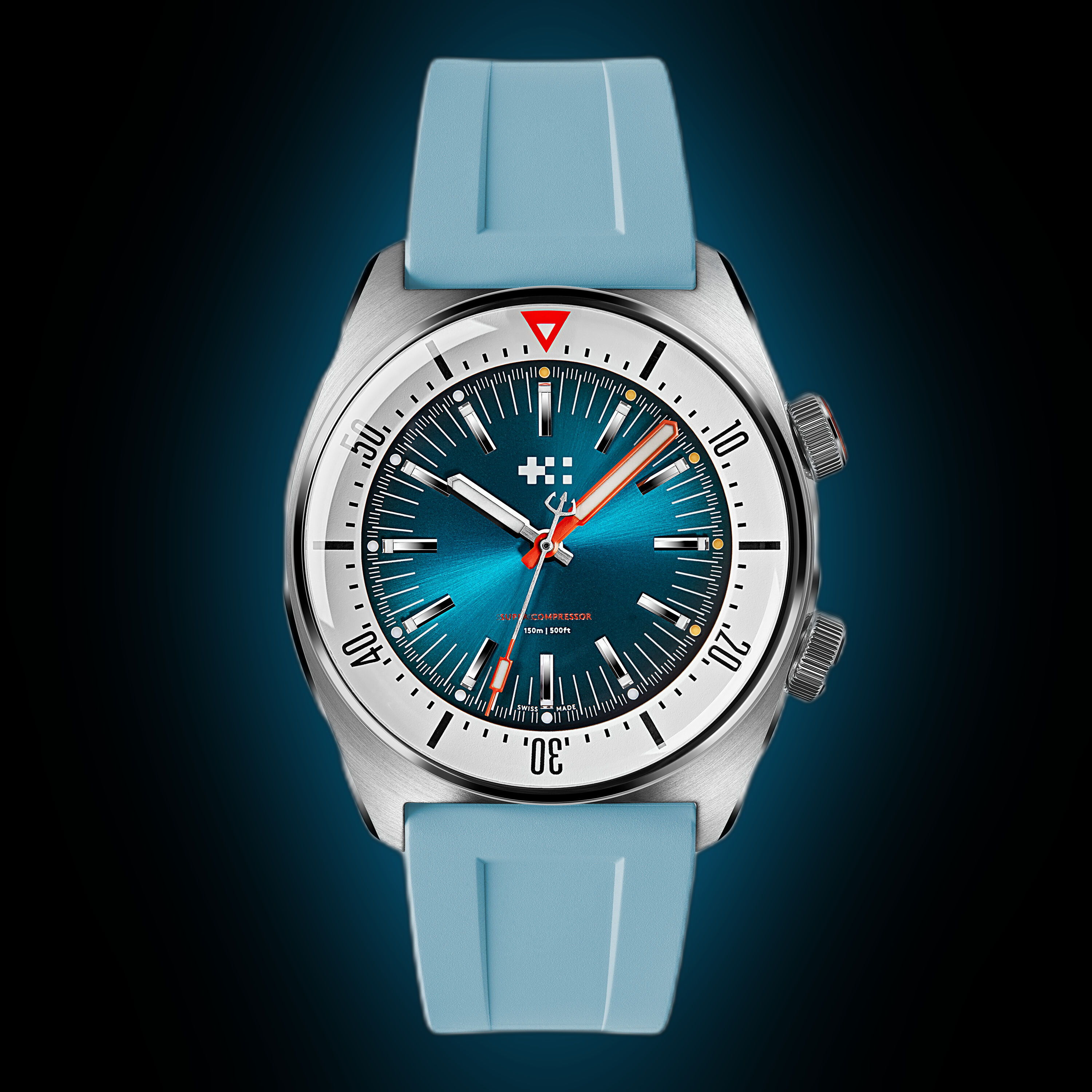 Christopher Ward Super Compressor C65 Ocean Blue Dial, Stainless