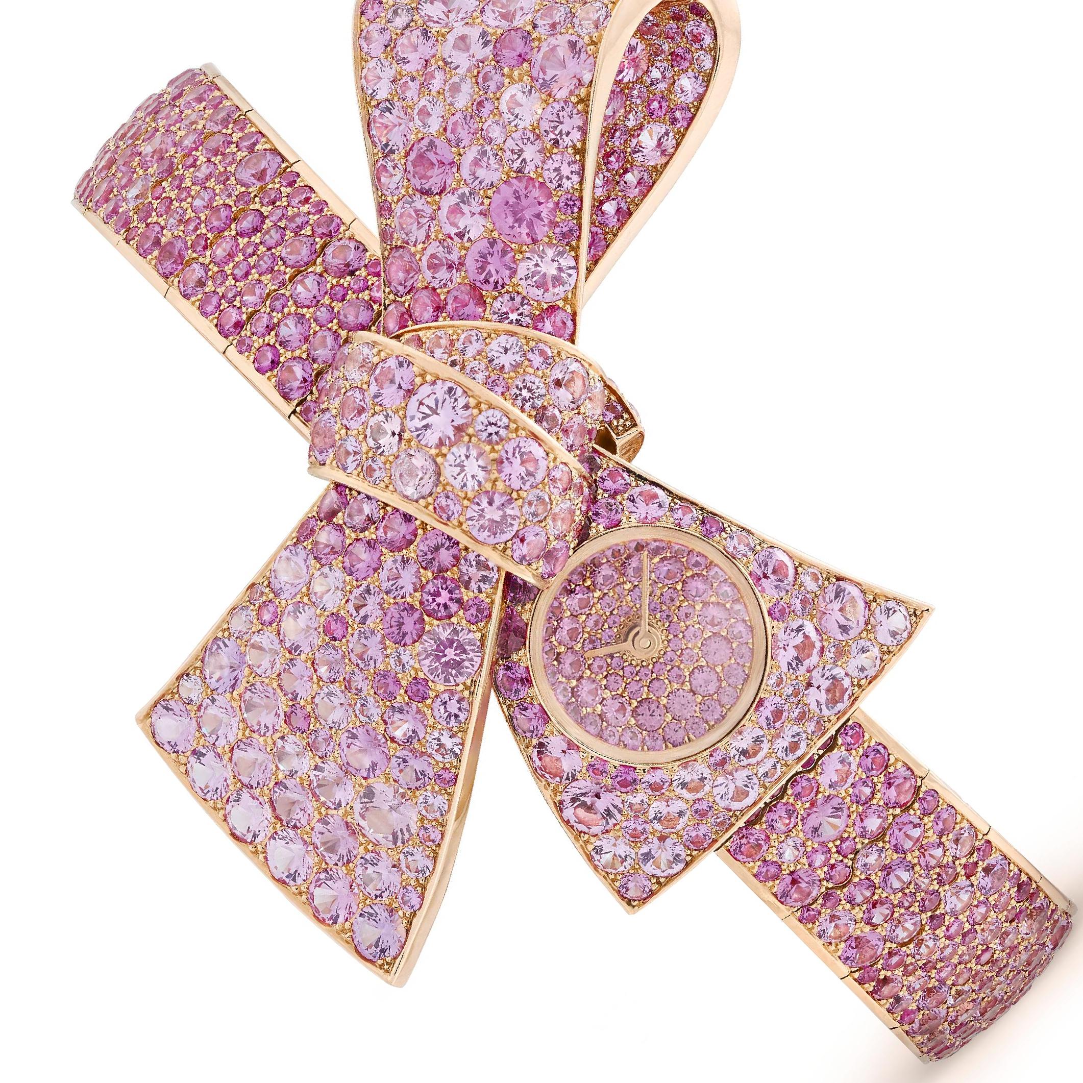 Van Cleef & Arpels High Jewelry Watches Ruban Secret 18K Rose Gold