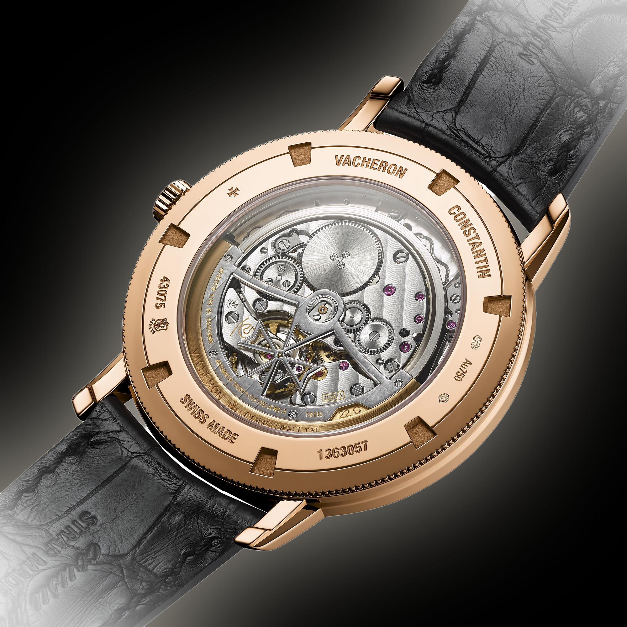 Vacheron Constantin Traditionnelle 43075 Grey Dial, 18kt Rose Gold