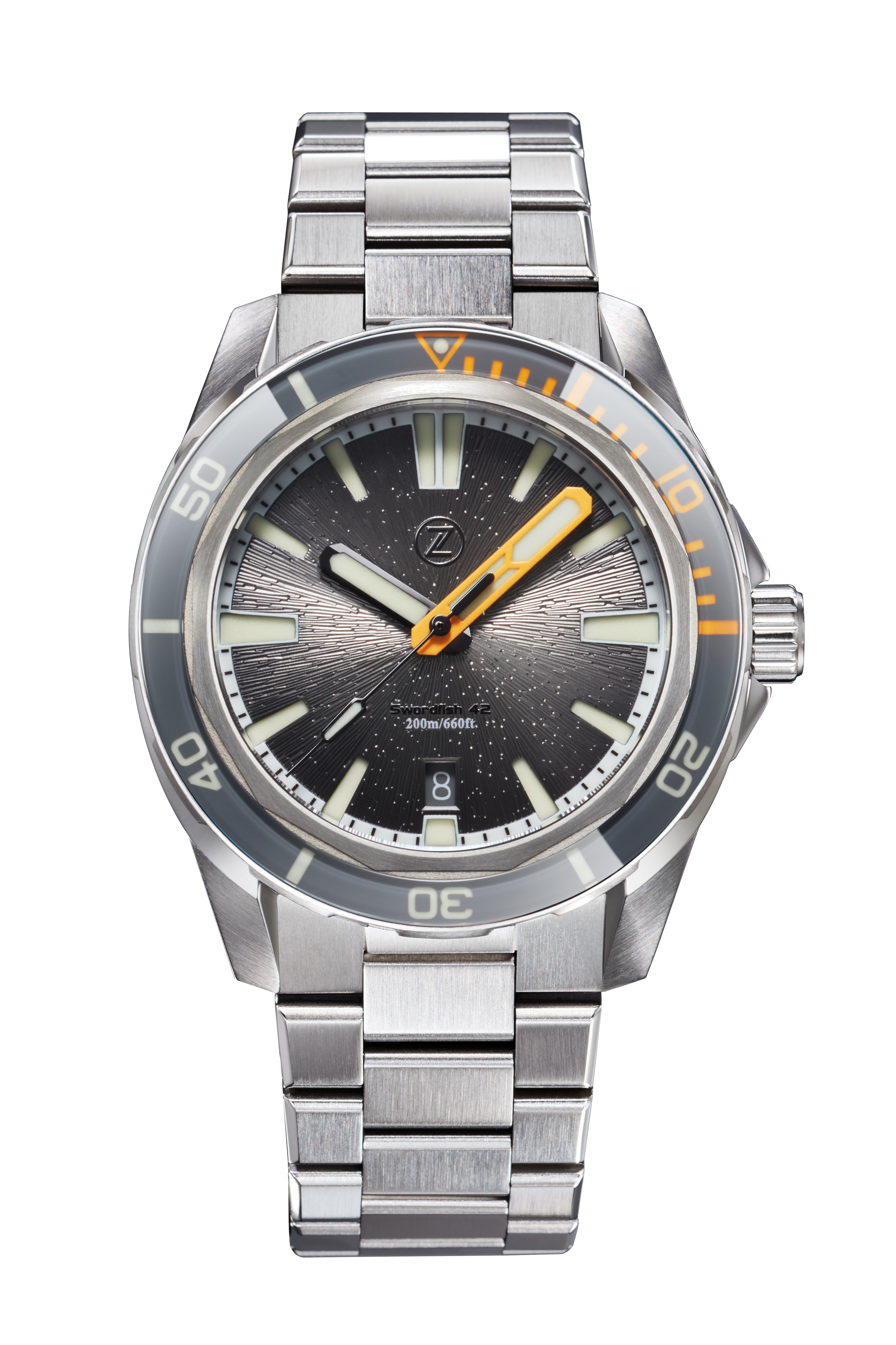 Zelos The Swordfish 42 mm Sapphire, Nimbuss Grey Dial, Stainless
