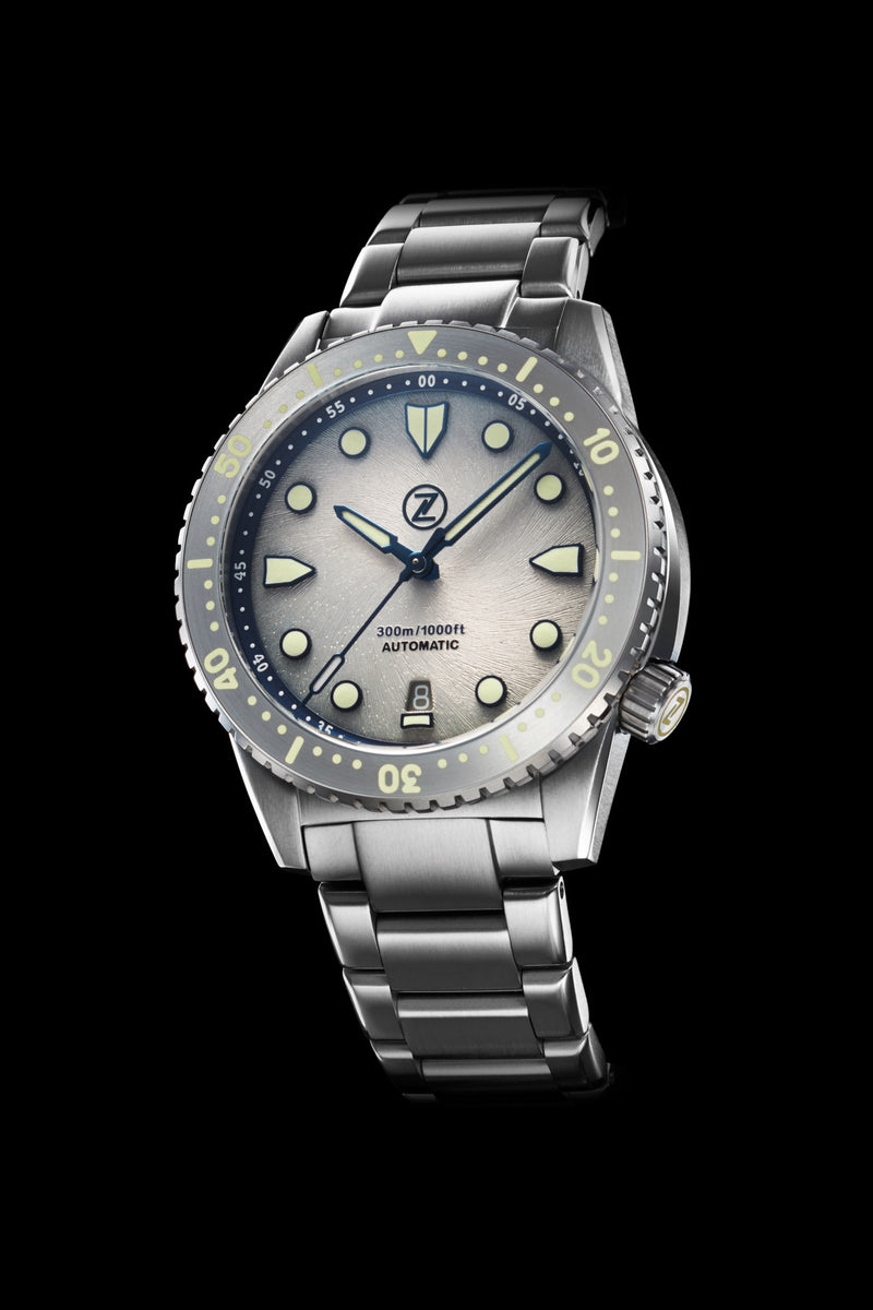 Zelos Mako V3 300 m Automatic, Storm Grey Dial, Titanium, 40 mm