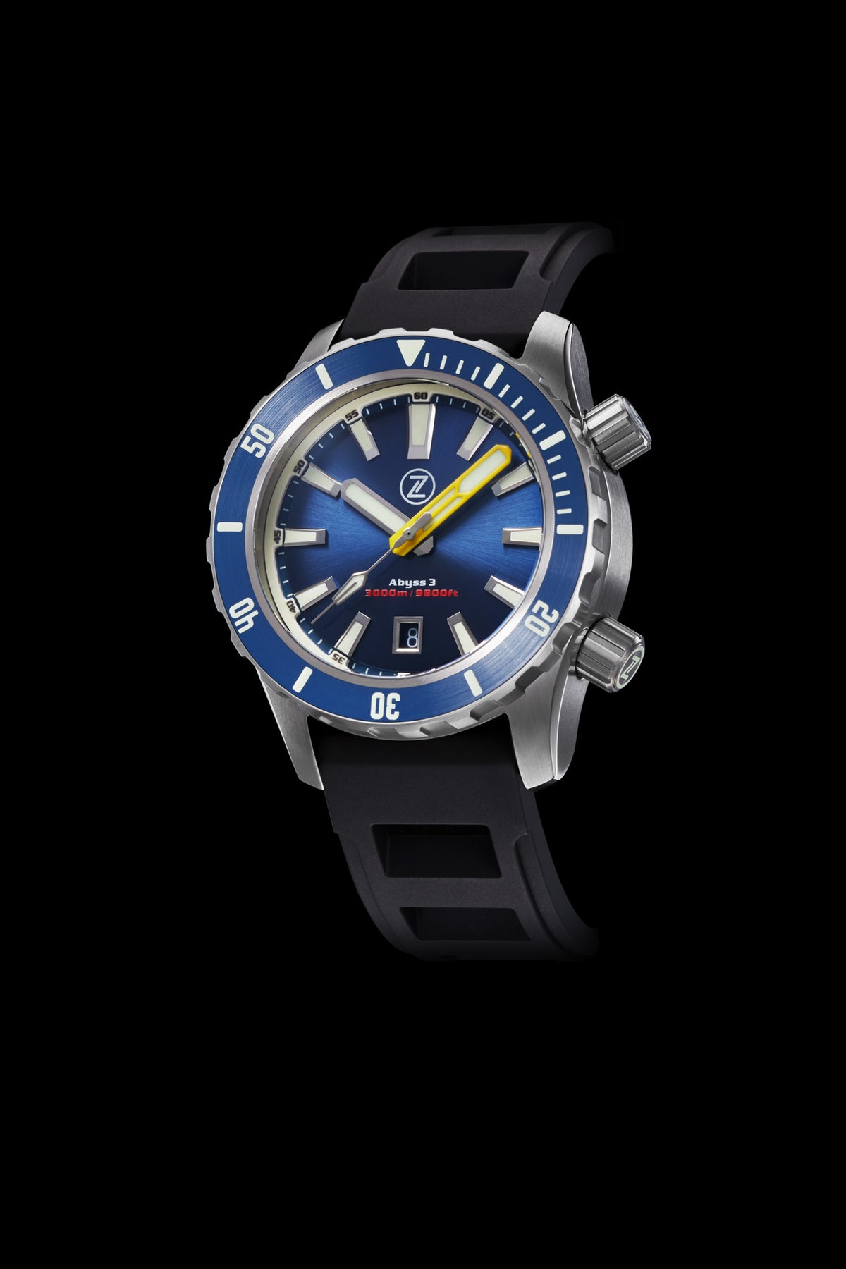 Zelos Abyss 3 3000 m Automatic, Midnight Blue Fume Dial, Ceramic