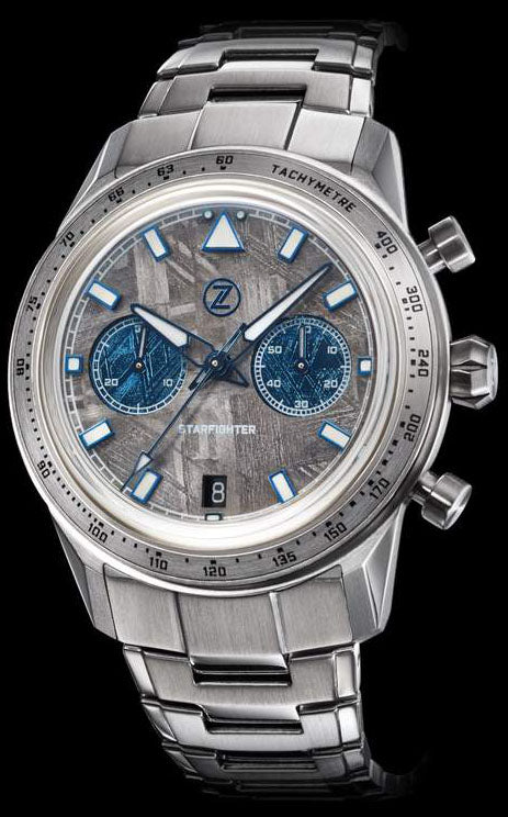 オルソパルス Zelos Starfighter Chronograph Meteorite, Natural Grey Dial