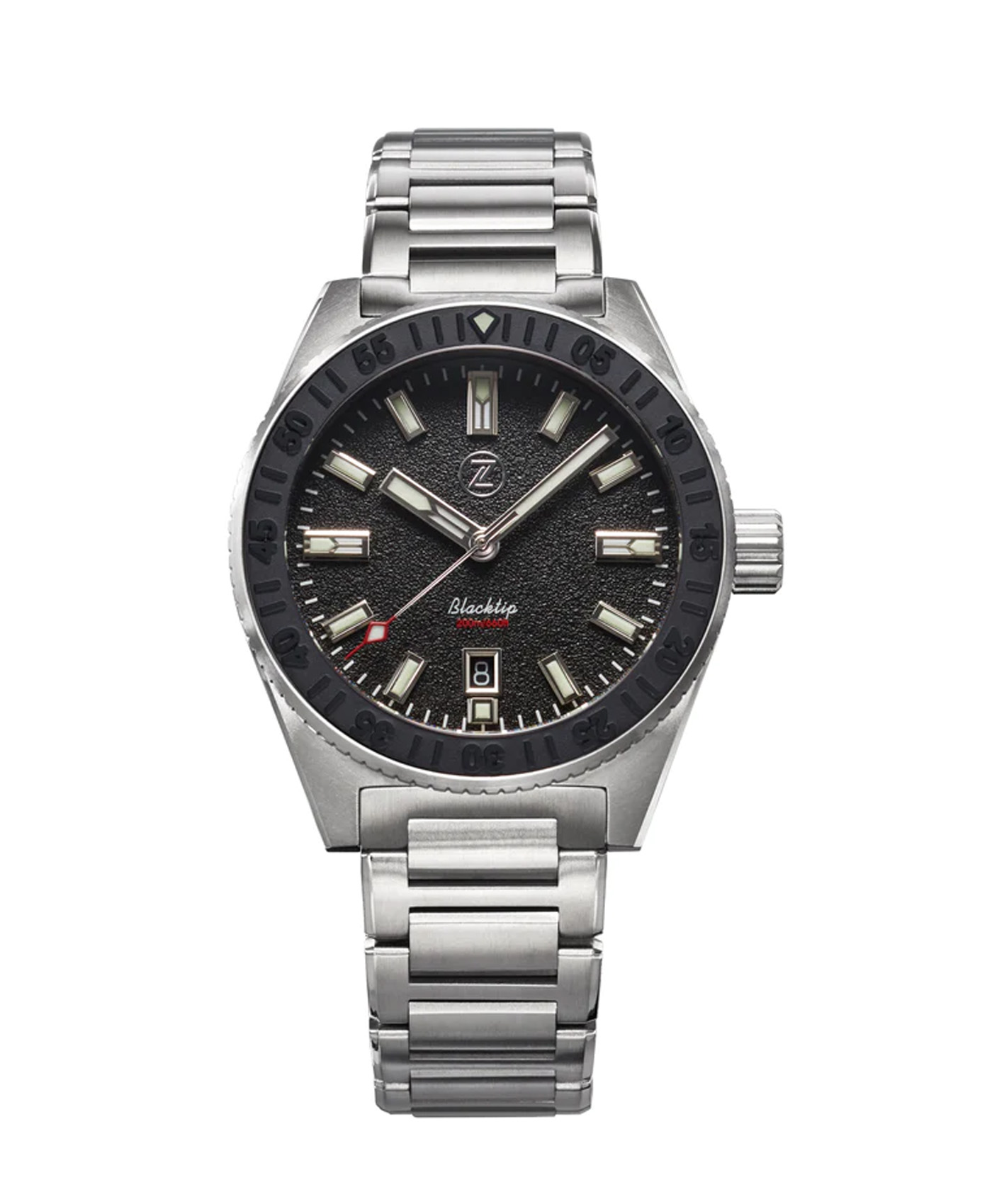 Zelos Blacktip 200 m Ceramic, Coal Black Dial, Titanium, 41 mm