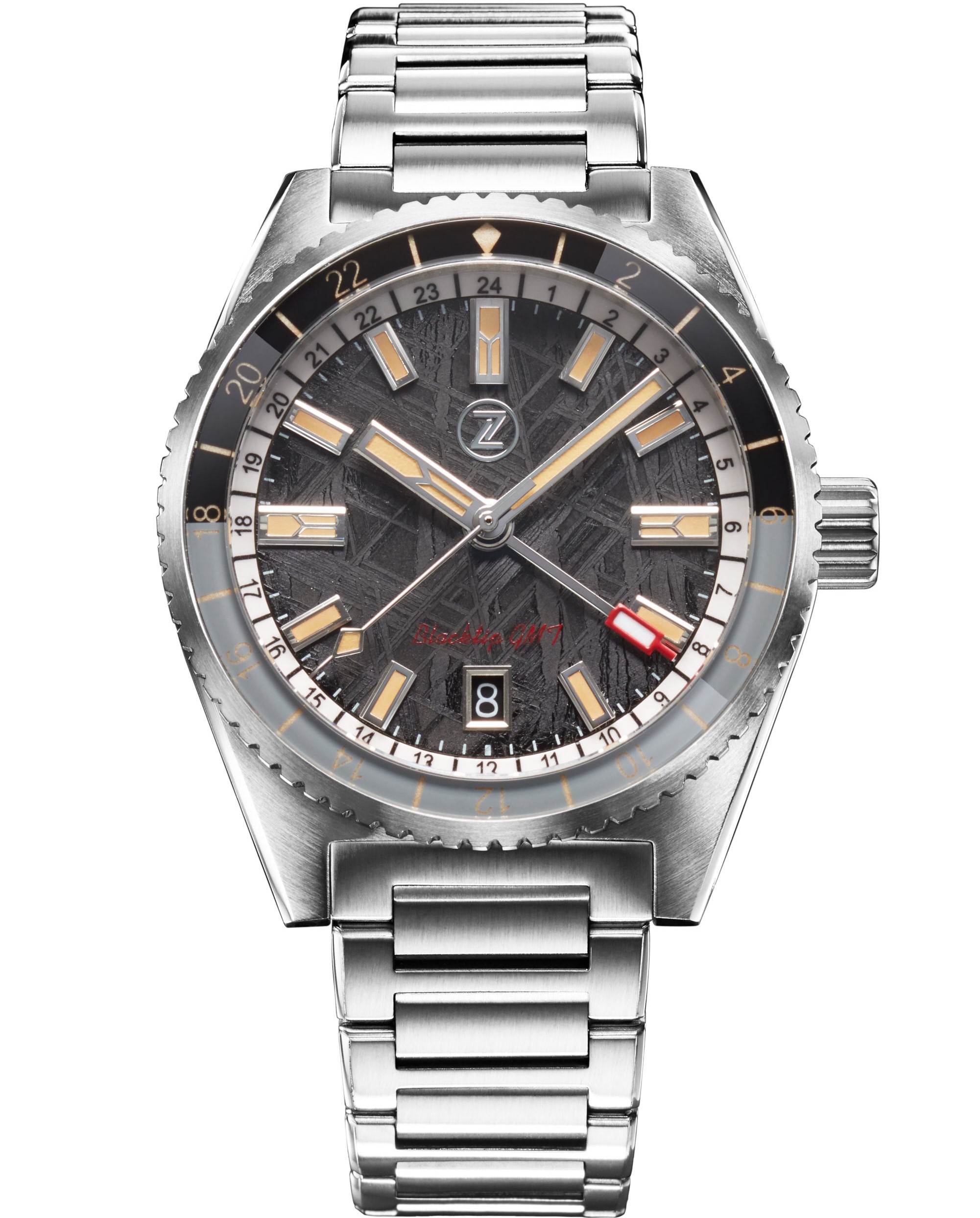 Zelos Blacktip 200 m GMT, Meteorite, Matte Grey Dial, Stainless