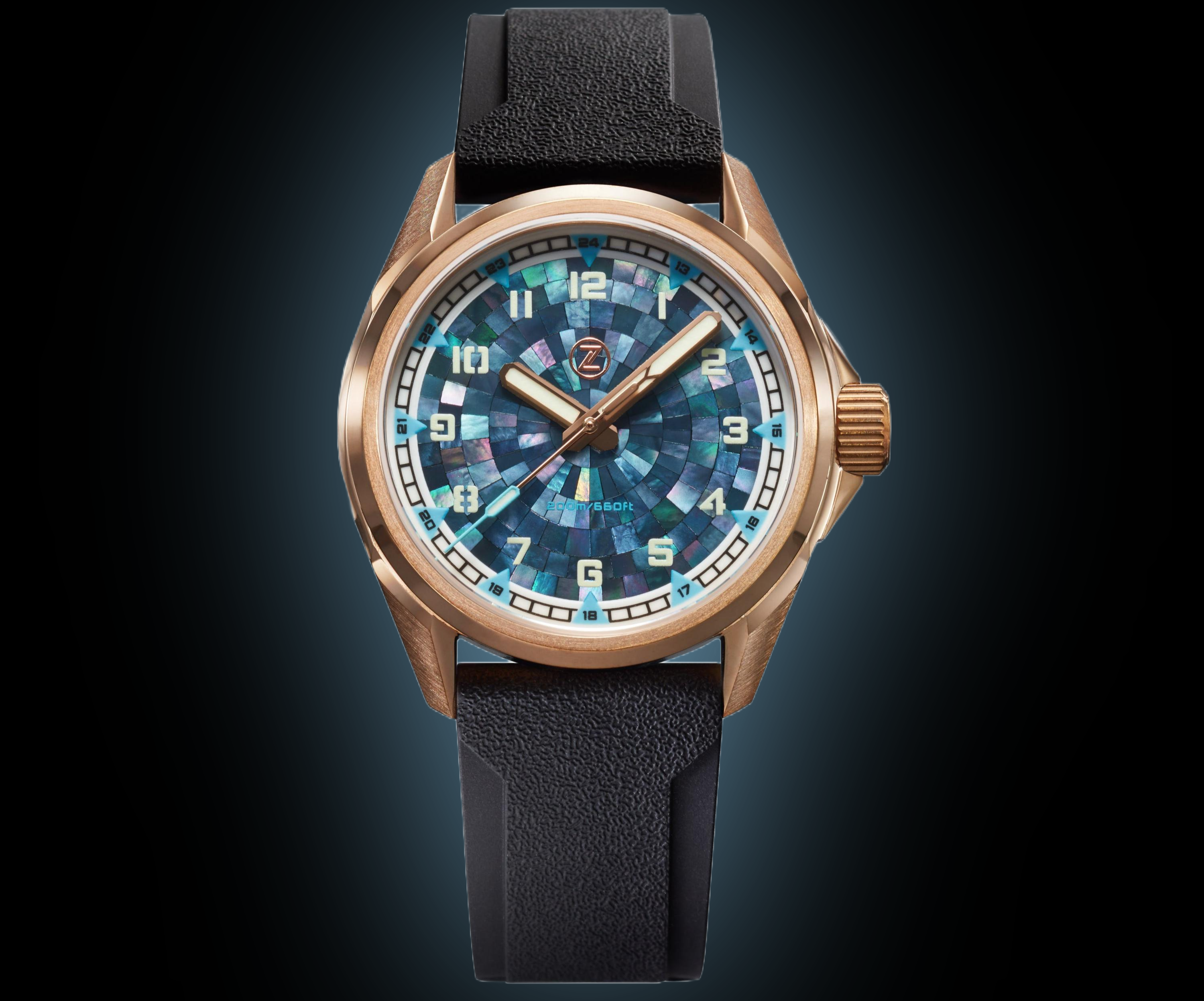 Zelos The Swordfish Field 38 mm 200 m, Meteorite Dial, Bronze, 38 mm