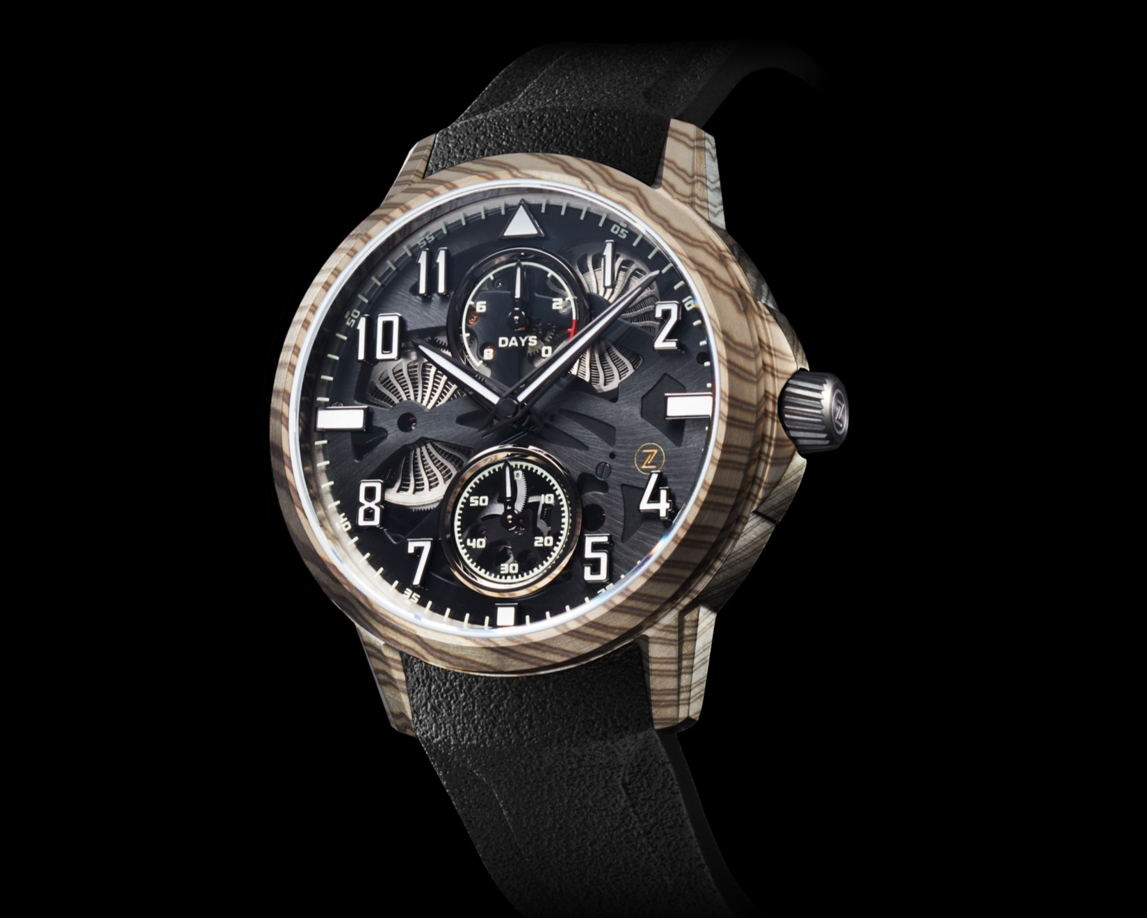 Zelos Mirage 8 Days Glacier, Clear Dial, Titanium, 42 mm