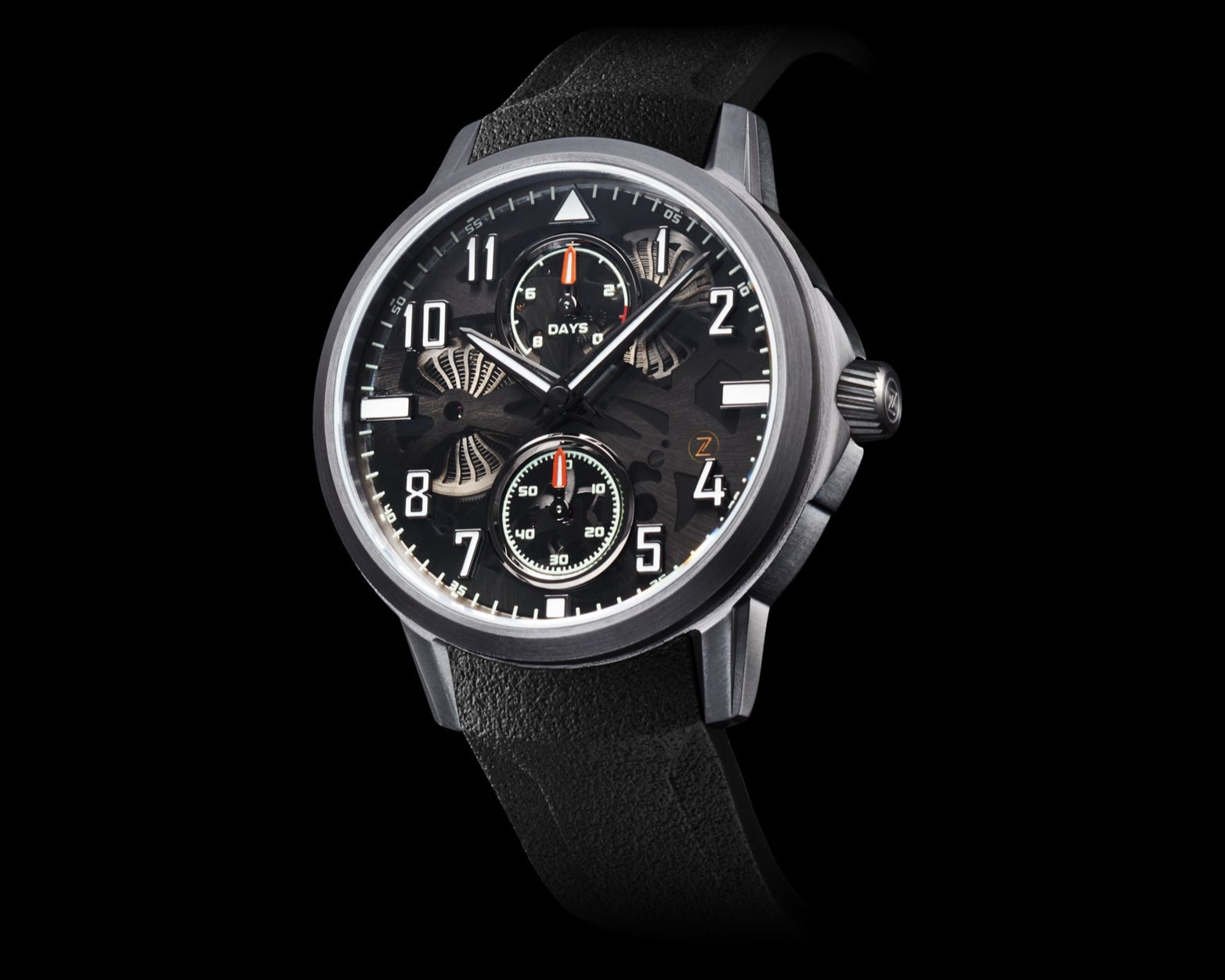 Zelos Mirage 8 Days Manual, Tinted Grey Dial, Tantalum, 42 mm