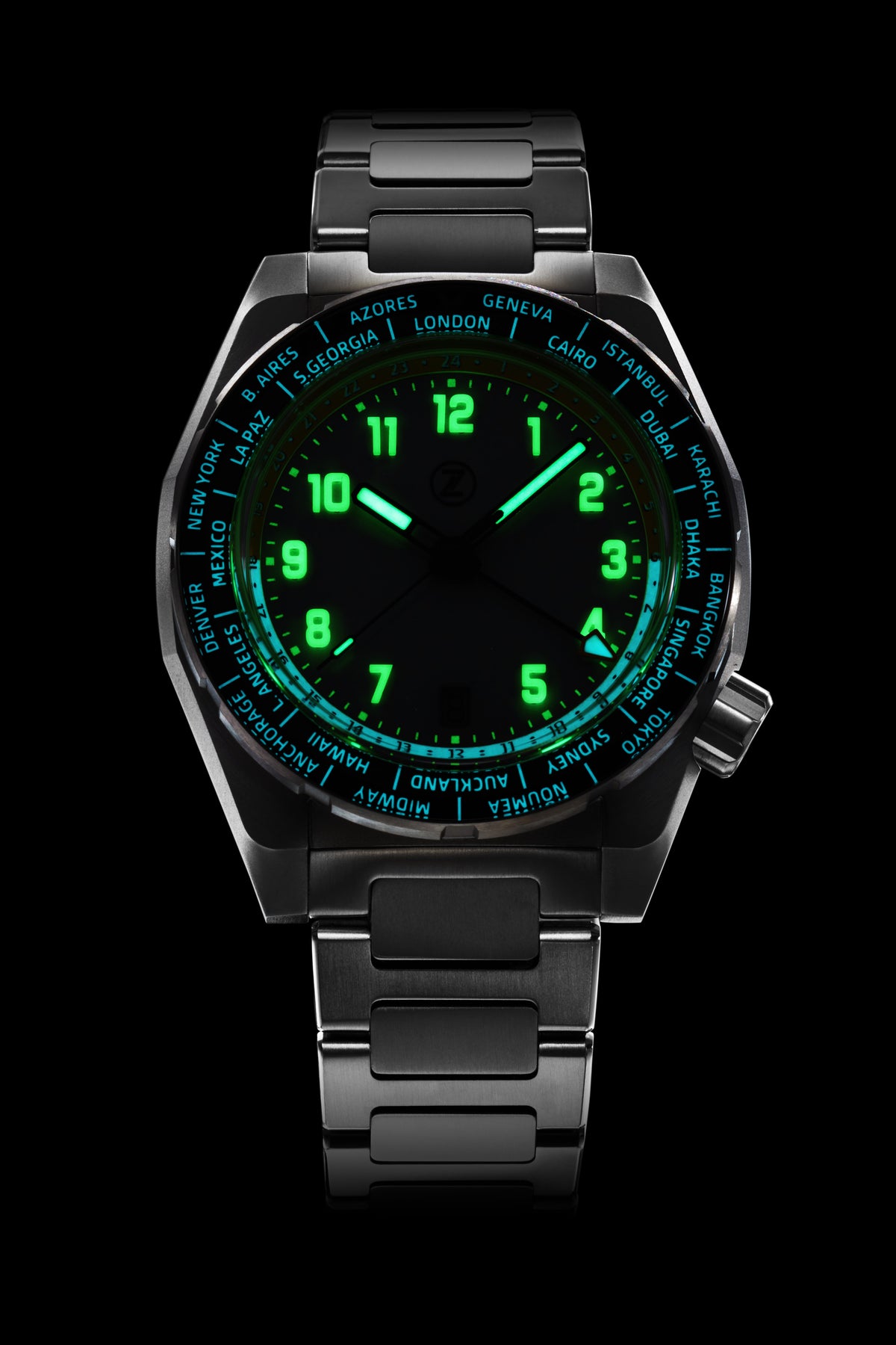 Zelos Thresher 41 mm Diver Sapphire Insert, Chalk Grey Dial