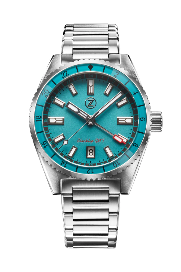 Zelos Blacktip 200 m GMT, Teal Dial, Stainless Steel, 41 mm