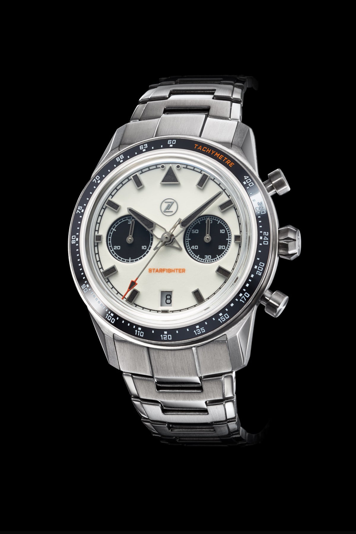 Zelos Starfighter Chronograph Custom 'Turbine' Rotor, Panda Dial