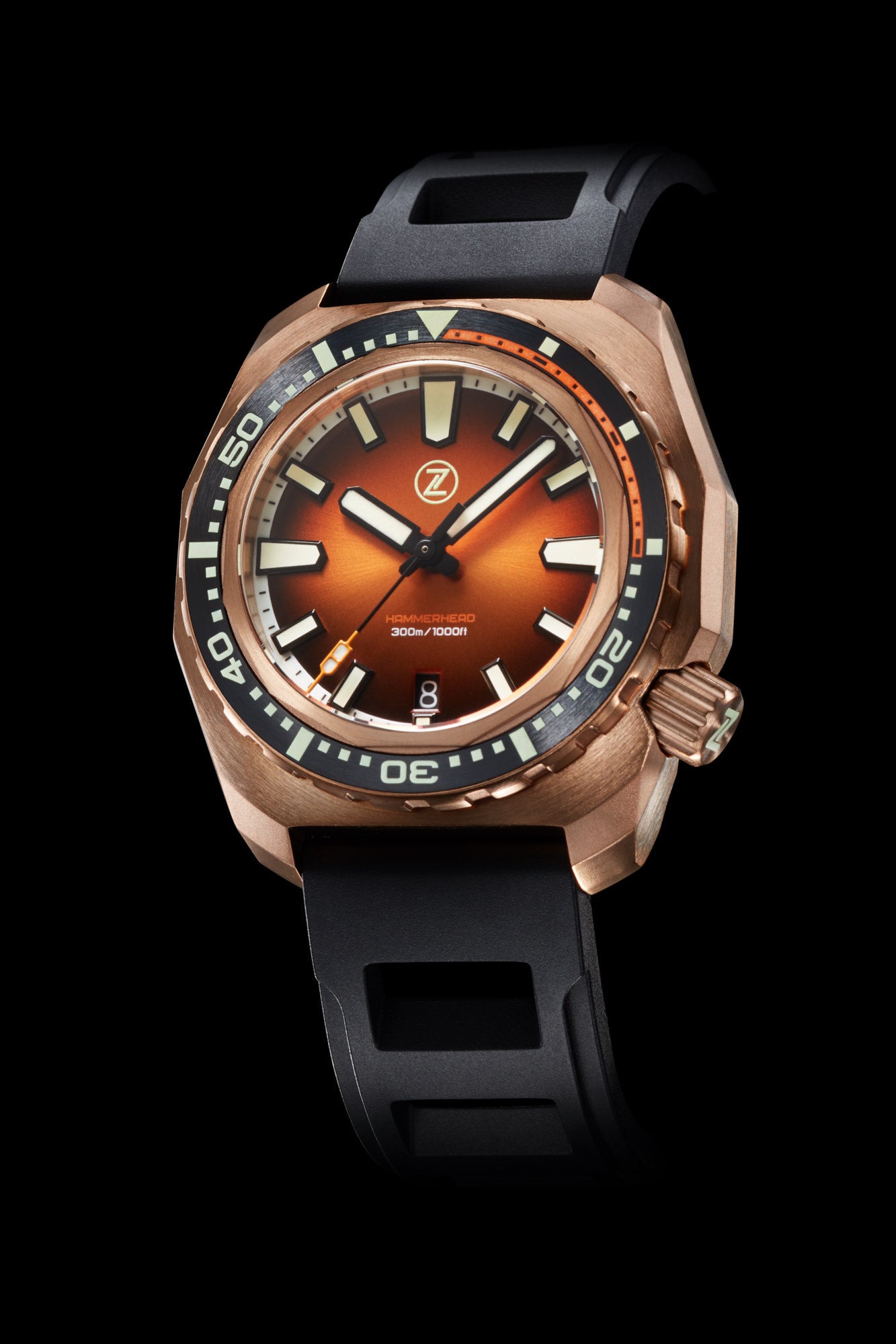 Zelos Hamm Divererhead V3 300 m Ceramic, Bronze, Rubber, Burnt