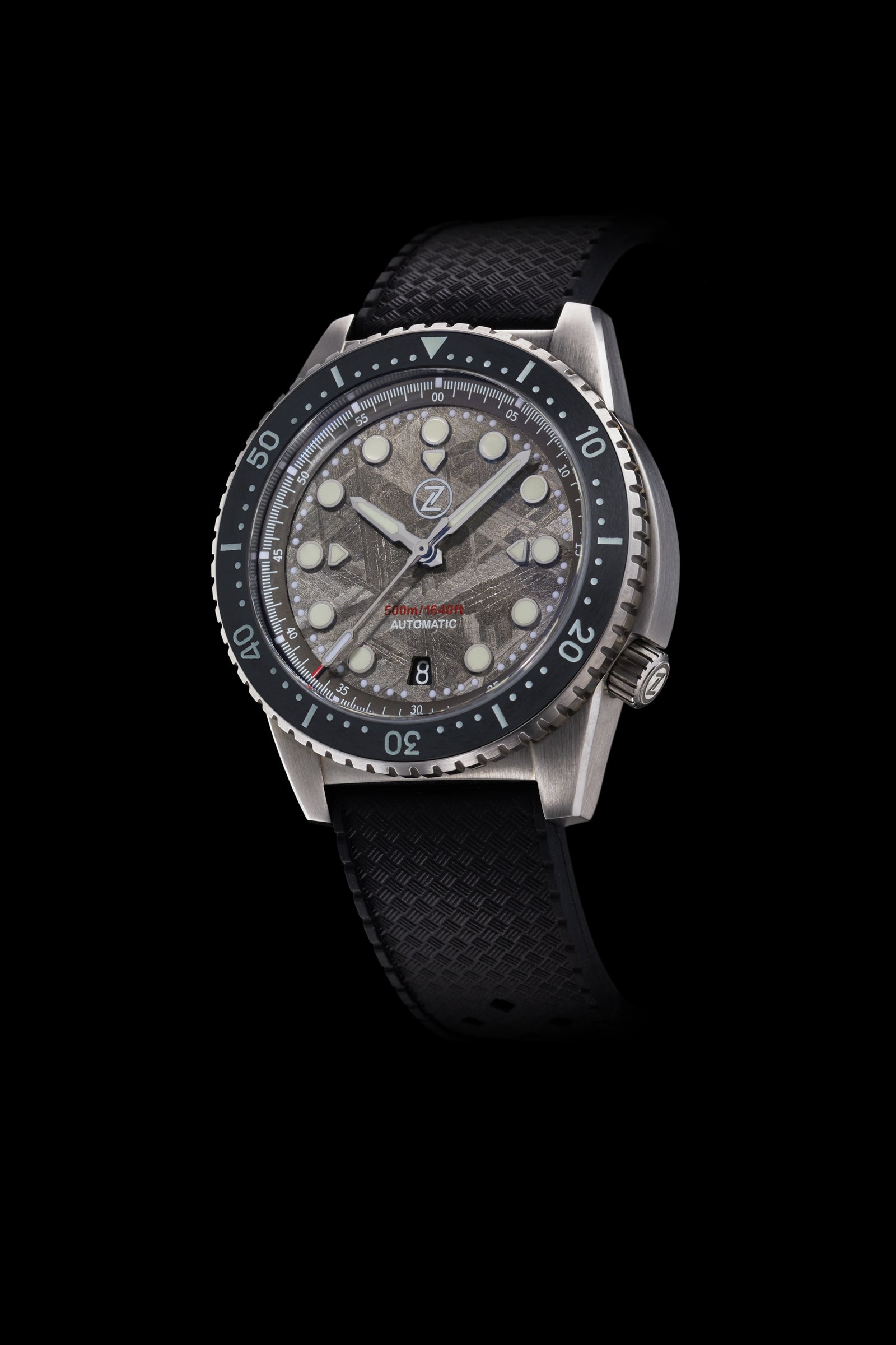 Zelos Mako 500 m Diver, Meteorite, Natural Grey Dial, Stainless