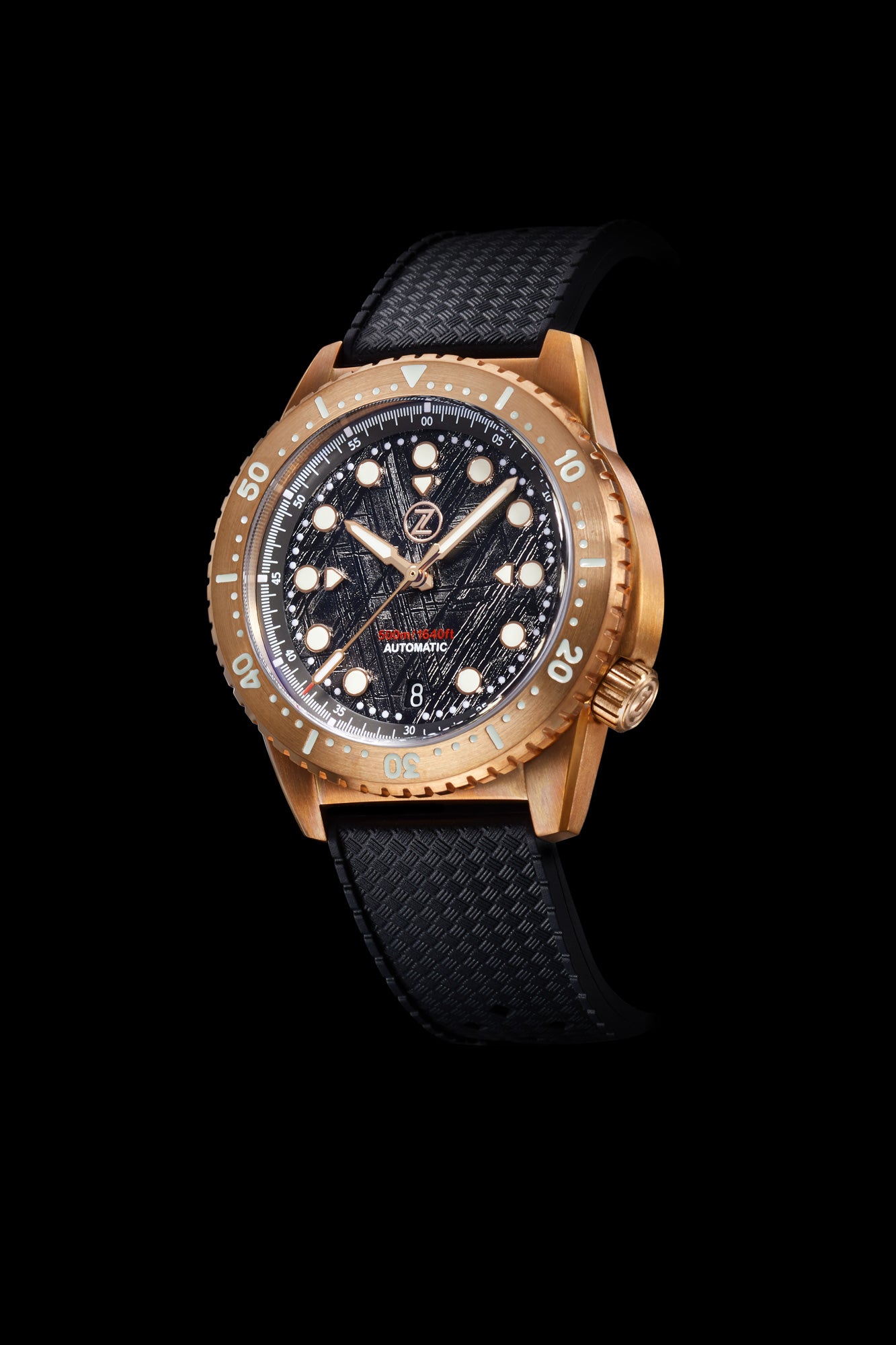 Zelos Mako V2 500 m Diver Ceramic, Meteorite Dial, Bronze, 40 mm