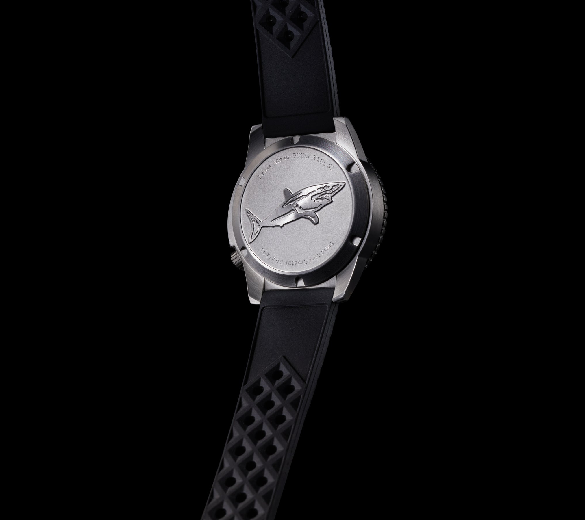 Zelos Mako 500 m Diver, Meteorite, Natural Grey Dial, Stainless