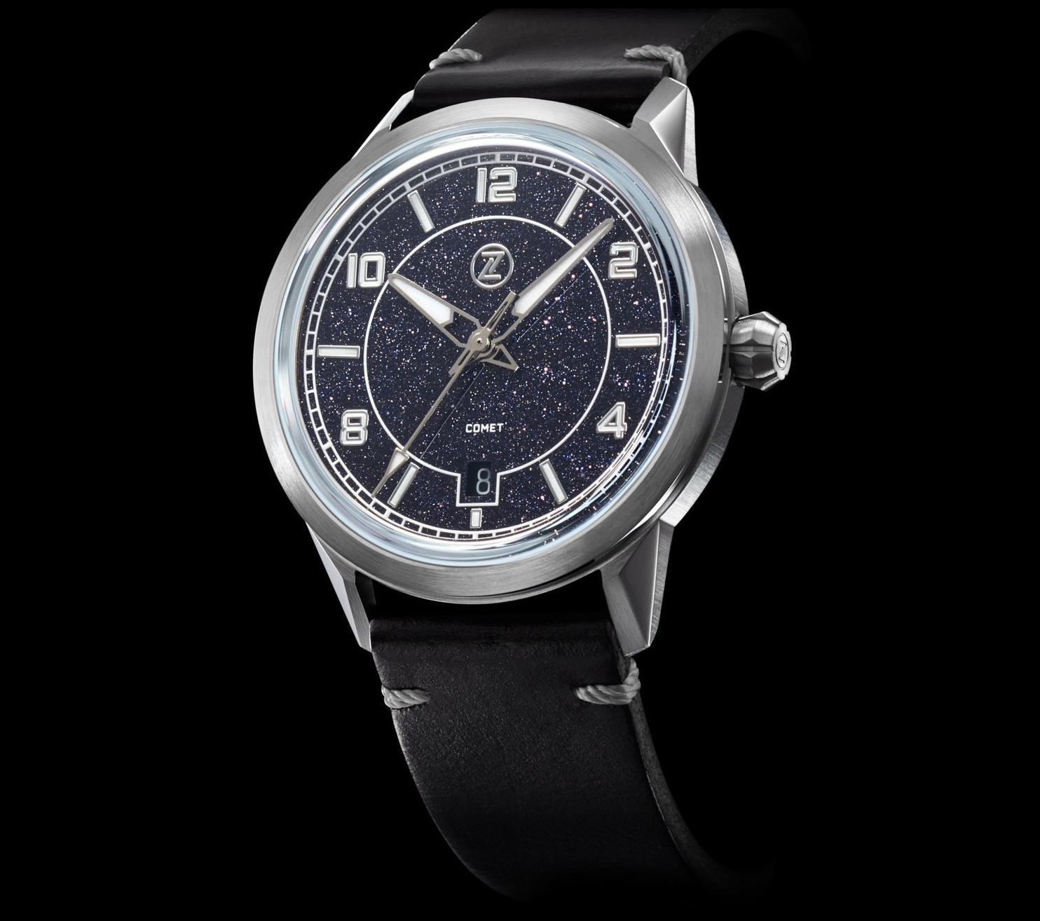 Zelos Comet 39 mm Diver Nasa Edition, Guilloche White Dial