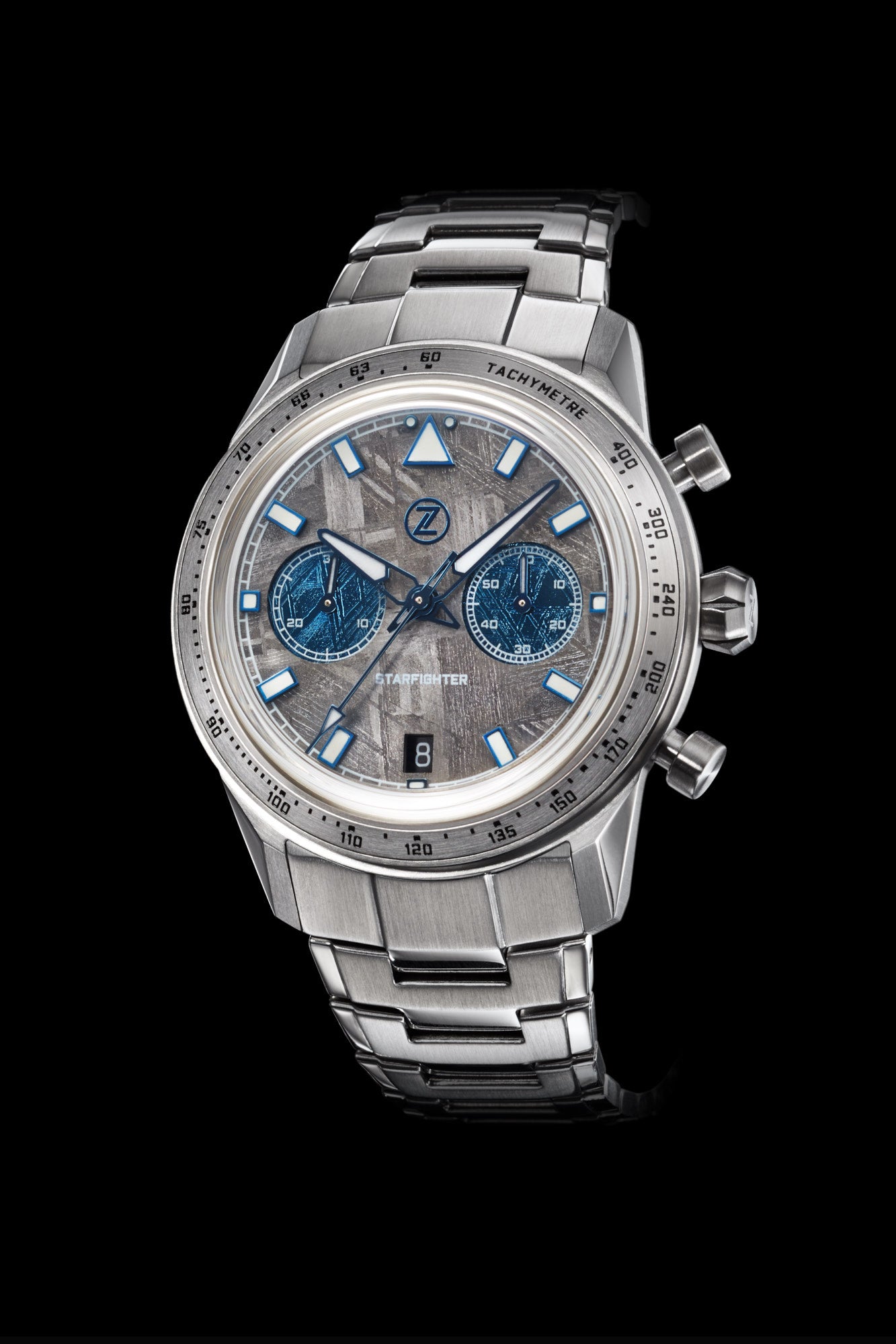 Zelos Starfighter Chronograph Meteorite, Natural Grey Dial